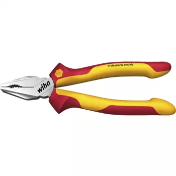 Alicates universales Wiha Professional Electric rojo/amarillo, DynamicJoint y OptiGrip
