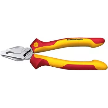 Alicates universales Wiha Professional Electric rojo/amarillo, DynamicJoint y OptiGrip