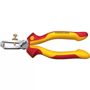 Wiha Professional Pelacables eléctrico, hasta 10 mm², 160 mm, rojo/amarillo (Z55016006SB)