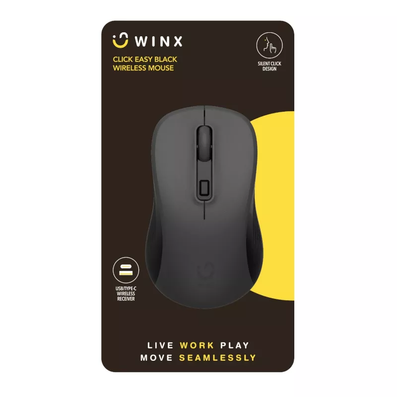 Ratón inalámbrico WINX CLICK Easy 1600DPI 2.4GHz - negro