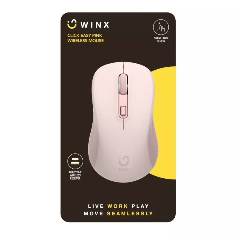 Ratón inalámbrico WINX CLICK Easy 1600DPI 2.4GHz - rosa