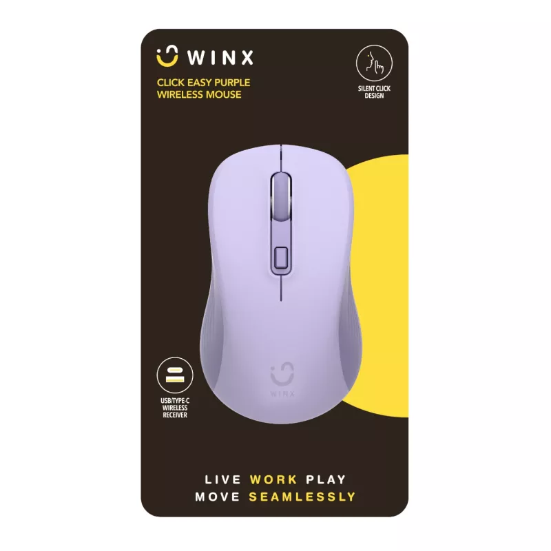 Ratón inalámbrico WINX CLICK Easy 1600DPI 2.4GHz - lila