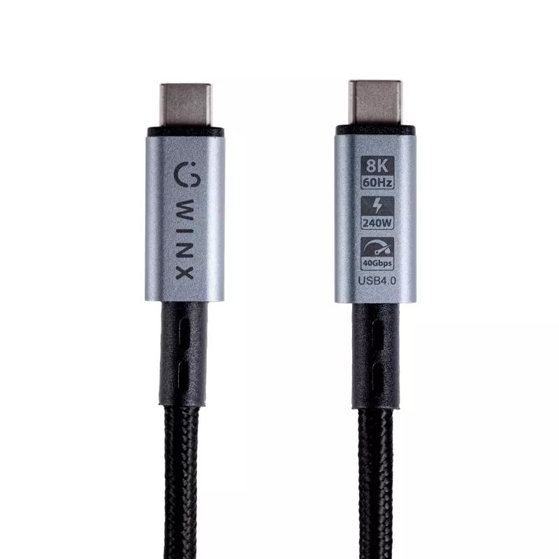 Cable WINX LINK Pro Type-C 1 m 100W PD USB 2.0 480Mbps negro
