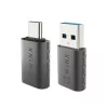 WINX LINK combinación de adaptadores Type-C y USB Simple – conector macho USB-C a conector hembra USB-A y conector macho USB-A a conector hembra USB-C, USB 2.0, 480 Mbit/s, gris espacial