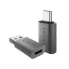 WINX LINK combinación de adaptadores Type-C y USB Simple – conector macho USB-C a conector hembra USB-A y conector macho USB-A a conector hembra USB-C, USB 2.0, 480 Mbit/s, gris espacial