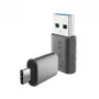 WINX LINK combinación de adaptadores Type-C y USB Simple – conector macho USB-C a conector hembra USB-A y conector macho USB-A a conector hembra USB-C, USB 2.0, 480 Mbit/s, gris espacial