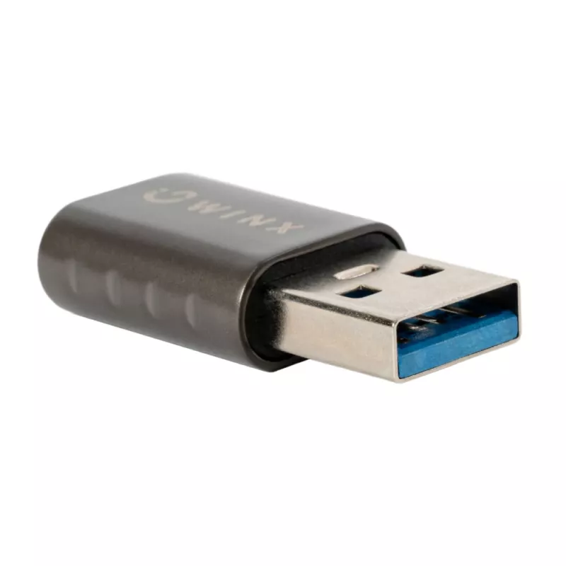Adaptador WINX LINK Simple USB a Type-C doble pack (USB-A macho a USB-C hembra, 5Gbit/s, 15W, Space Grey, pack de 2)