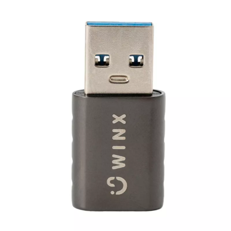 Adaptador WINX LINK Simple USB a Type-C doble pack (USB-A macho a USB-C hembra, 5Gbit/s, 15W, Space Grey, pack de 2)