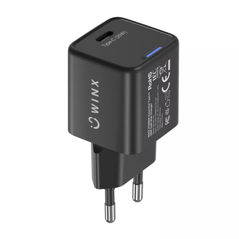Cargador de pared WINX POWER Essential Type-C 20W GaN - blanco