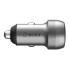 WINX POWER Cargador de coche rápido 89W - USB-C PD 67W + USB-A QC 18W, Negro