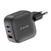 WINX POWER Max 65W Cargador de pared GaN - 2x USB-C PD, 1x USB-A QC, Negro