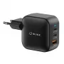 WINX POWER Max 65W Cargador de pared GaN - 2x USB-C PD, 1x USB-A QC, Negro