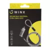 WINX Secure Max Candado de cable universal con código - Candado de combinación reseteable de 4 dígitos, acero trenzado, 1,8 m, Negro/Plata