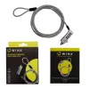 WINX Secure Max Candado de cable universal con código - Candado de combinación reseteable de 4 dígitos, acero trenzado, 1,8 m, Negro/Plata