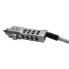 WINX Secure Max Candado de cable universal con código - Candado de combinación reseteable de 4 dígitos, acero trenzado, 1,8 m, Negro/Plata