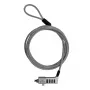 WINX Secure Max Candado de cable universal con código - Candado de combinación reseteable de 4 dígitos, acero trenzado, 1,8 m, Negro/Plata