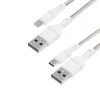 Cable de carga WINX USB a Type-C|Lightning 2 en 1 split 1,2m negro