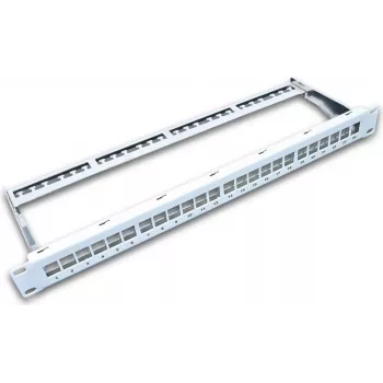 Wirewin panel de parcheo Keystone de 24 puertos sin equipar, 19