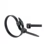 Bridas WKK 370 mm 7,60 mm negras estabilizadas UV 100 uds.