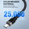 Cable USB-C a USB-C Wozinsky 1 m 60W PD carga rápida y sincronización de datos negro