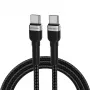 Cable USB-C a USB-C Wozinsky 1 m 60W PD carga rápida y sincronización de datos negro