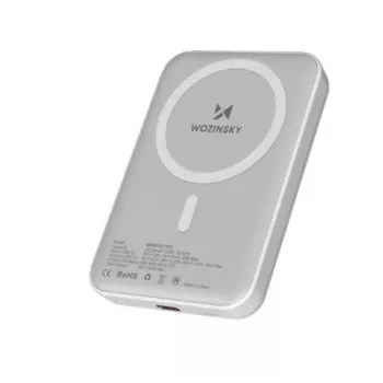 Wozinsky Batería externa magnética de 10.000 mAh blanca