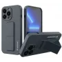 Wozinsky Apple iPhone 13 Pro funda con soporte de silicona con patas azul marino