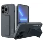 Wozinsky Funda con soporte de silicona para Apple iPhone 13 Pro Max azul marino