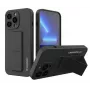 Wozinsky Apple iPhone 13 Pro Max funda con soporte de silicona con patas Negra