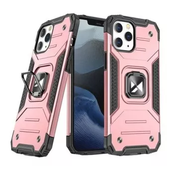 Wozinsky Funda Ring Armor con Soporte Tough Rugged para Apple iPhone 13 Pro Max Rosa