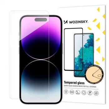 Wozinsky 9H Protector de pantalla de cristal templado para Apple iPhone 15 Plus, transparente