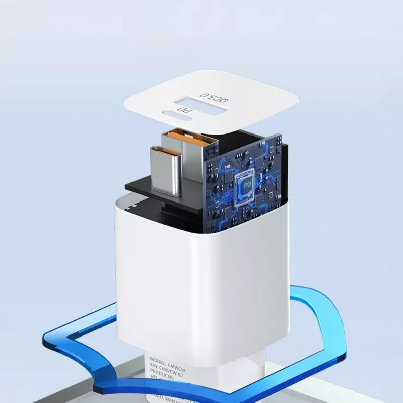 Wozinsky CMWCW fuente de alimentación 20W USB-C / USB-A - blanca