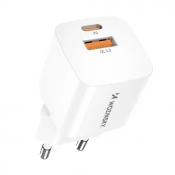 Wozinsky CMWCW fuente de alimentación 20W USB-C / USB-A - blanca