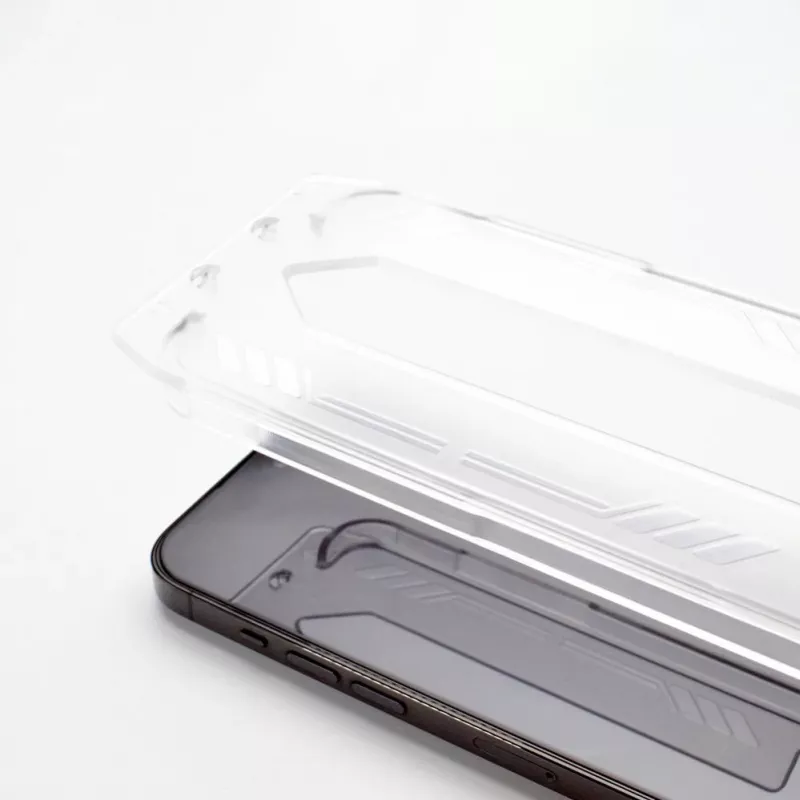 Wozinsky Premium Glass Protector de pantalla Vidrio Templado 9H con Marco de Montaje para Apple iPhone 13 Pro Max - Negro