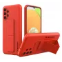 Wozinsky Funda con soporte para Samsung Galaxy A13 5G de silicona con pie roja