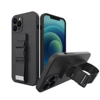 Wozinsky Samsung Galaxy A52s 5G / A52 5G / A52 4G funda de gel con cordón de cadena y bolso negro