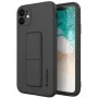 Wozinsky Funda de silicona con soporte para Apple iPhone 12 - Negra