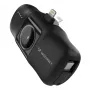 Wozinsky WF16-YLS Mini Power Bank 5000mAh 15W con cable USB-C integrado y cargador para Apple Watch - Negro