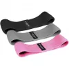 Wozinsky WFB-01 Set de bandas elásticas de tela mini para yoga, fitness, CrossFit (3 niveles)