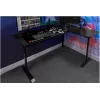 X Rocker 2022068 Escritorio gaming en L con iluminación LED RGB, acabado efecto fibra de carbono, negro