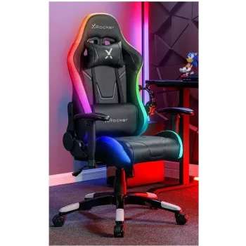 X Rocker Agility Compact Silla de oficina gaming eSports con iluminación LED y control por app - Negro (2023028)