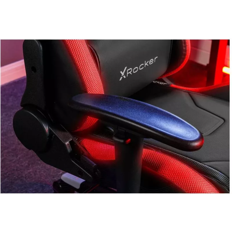 X Rocker Agility Compact Silla de oficina gaming eSports con iluminación LED y control por app - Negro (2023028)