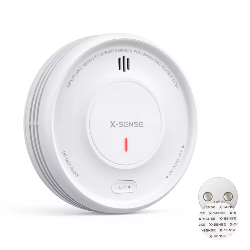 X-Sense XS0D-MR61 Detector de humo fotoeléctrico interconectado con gateway, compatible con app, batería de 10 años