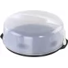 XAVAX campana para tartas con asa de transporte, transparente/antracita, 34 cm 111514