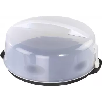 XAVAX campana para tartas con asa de transporte, transparente/antracita, 34 cm 111514