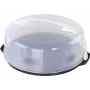 XAVAX campana para tartas con asa de transporte, transparente/antracita, 34 cm 111514