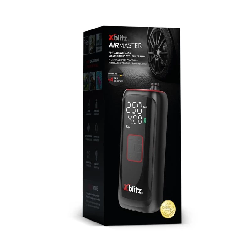 Bomba eléctrica Xblitz AIRMASTER 150 PSI digital LED con parada automática