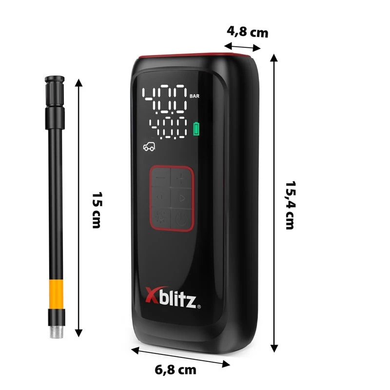 Bomba eléctrica Xblitz AIRMASTER 150 PSI digital LED con parada automática