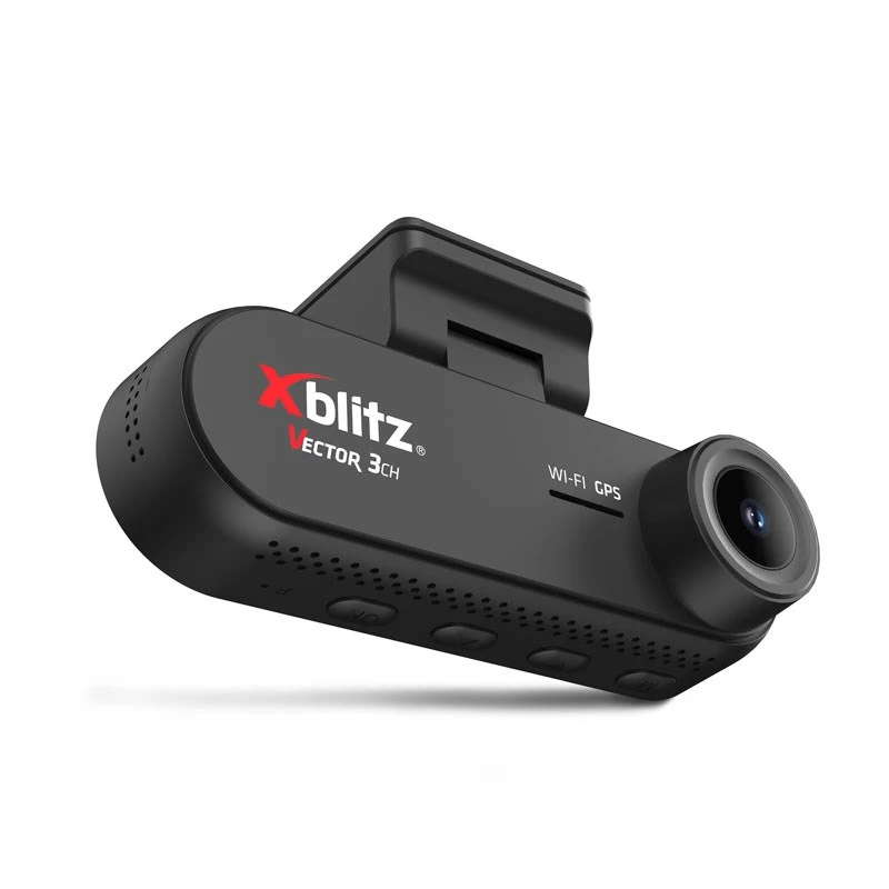 XBLITZ VECTOR 3CH DVR de 3 canales con cámara de marcha atrás, Wi-Fi y GPS