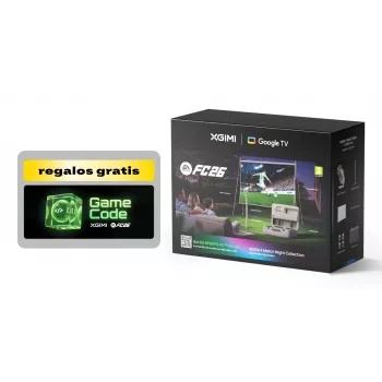 XGIMI MoGo 4 LED Match Night pack con Google TV, pantalla, funda, soporte, filtro, código FC26 (WK08K-5)